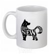 Ceramic mug Happy New Year 2018 dog White фото