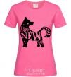 Женская футболка Happy New Year 2018 dog Ярко-розовый фото