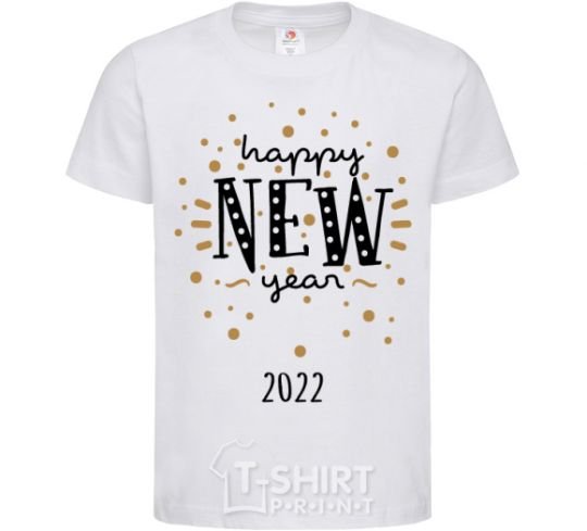 Kids T-shirt Happy New Year 2020 Firework White фото