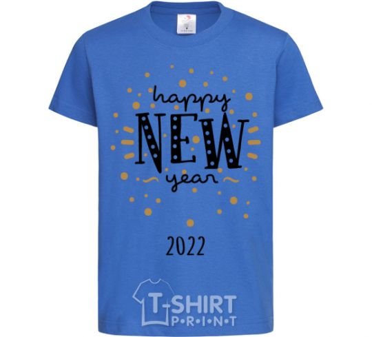 Kids T-shirt Happy New Year 2020 Firework royal-blue фото