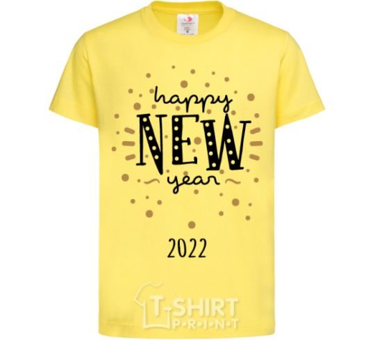 Kids T-shirt Happy New Year 2020 Firework cornsilk фото