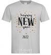 Men's T-Shirt Happy New Year 2020 Firework grey фото