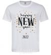 Men's T-Shirt Happy New Year 2020 Firework White фото