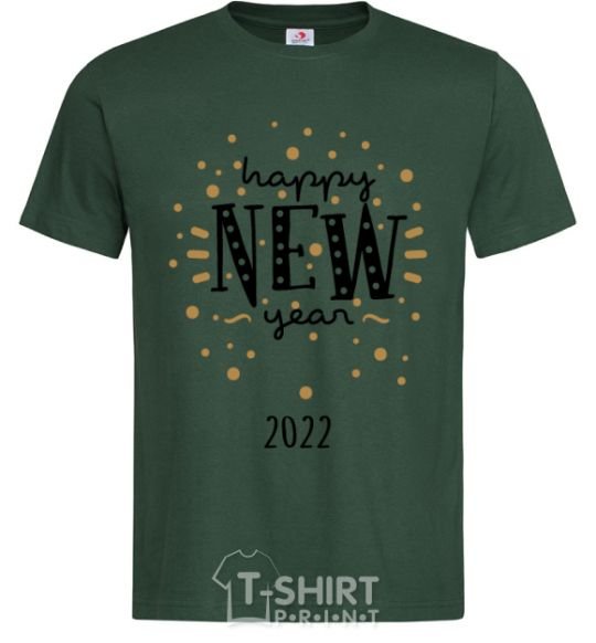 Men's T-Shirt Happy New Year 2020 Firework bottle-green фото
