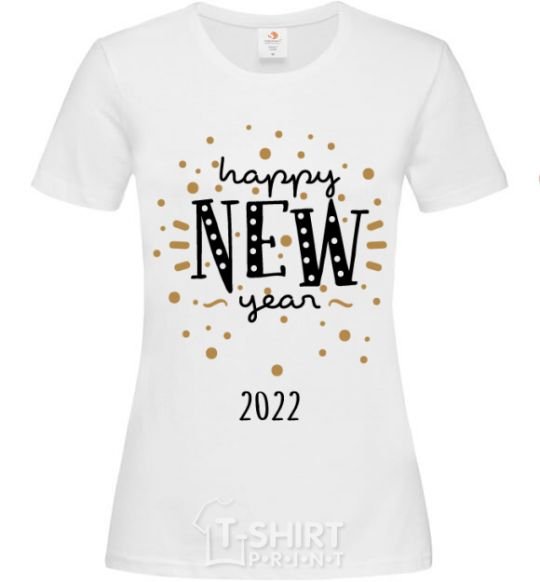 Women's T-shirt Happy New Year 2020 Firework White фото