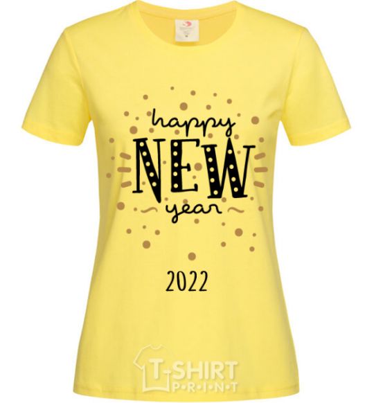 Women's T-shirt Happy New Year 2020 Firework cornsilk фото