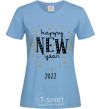 Women's T-shirt Happy New Year 2020 Firework sky-blue фото