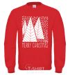 Sweatshirt Merry Christmas White yellow фото