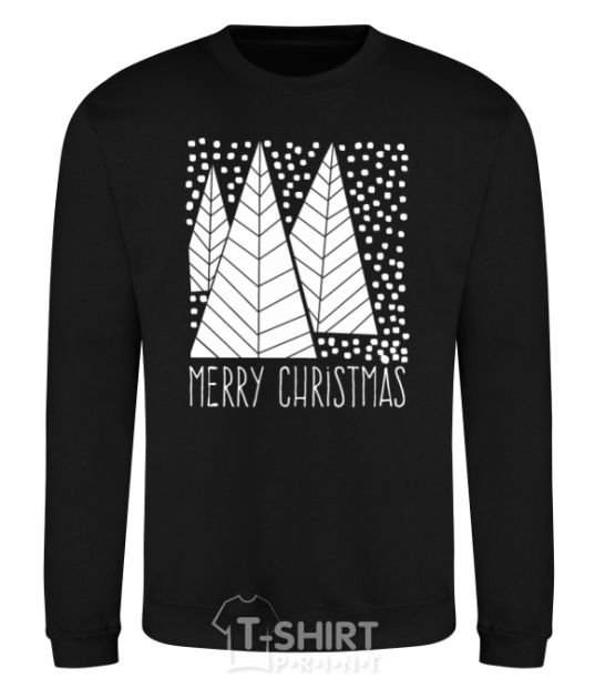 Sweatshirt Merry Christmas White black фото