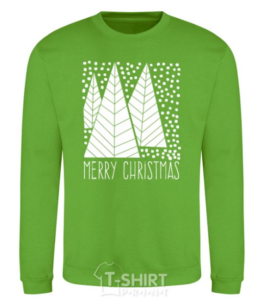 Sweatshirt Merry Christmas White orchid-green фото