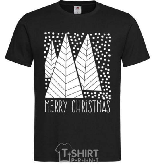 Men's T-Shirt Merry Christmas White black фото