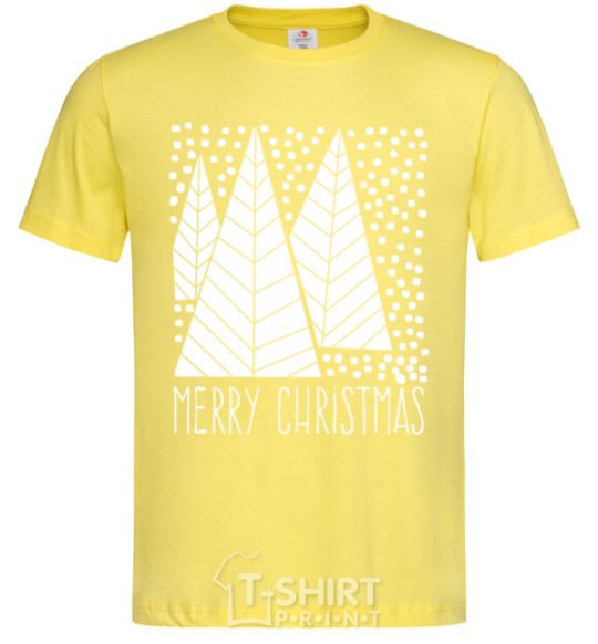 Men's T-Shirt Merry Christmas White cornsilk фото