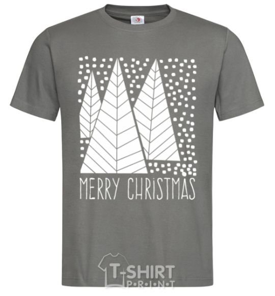 Men's T-Shirt Merry Christmas White dark-grey фото