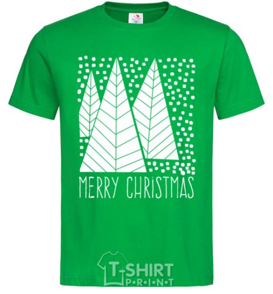 Men's T-Shirt Merry Christmas White kelly-green фото