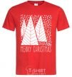 Men's T-Shirt Merry Christmas White red фото