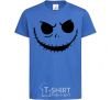 Kids T-shirt Face with mouth sewn up royal-blue фото