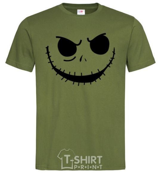 Men's T-Shirt Face with mouth sewn up millennial-khaki фото