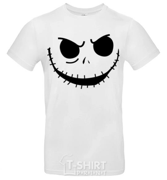 Men's T-Shirt Face with mouth sewn up White фото