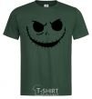 Men's T-Shirt Face with mouth sewn up bottle-green фото