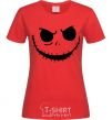Women's T-shirt Face with mouth sewn up red фото