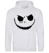 Men`s hoodie Face with mouth sewn up sport-grey фото