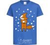 Kids T-shirt The fox and the snow royal-blue фото