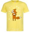 Men's T-Shirt The fox and the snow cornsilk фото