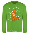 Sweatshirt The fox and the snow orchid-green фото