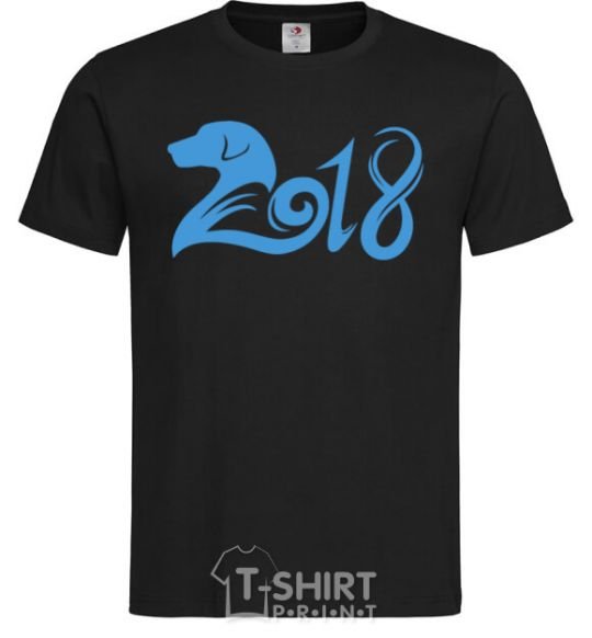 Мужская футболка Год собаки 2018 Черный фото