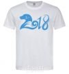 Men's T-Shirt Year of the dog 2018 White фото