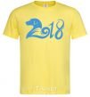 Men's T-Shirt Year of the dog 2018 cornsilk фото
