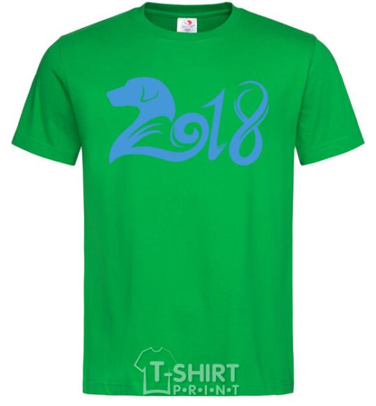 Мужская футболка Год собаки 2018 Зеленый фото