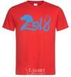 Men's T-Shirt Year of the dog 2018 red фото