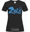 Women's T-shirt Year of the dog 2018 black фото