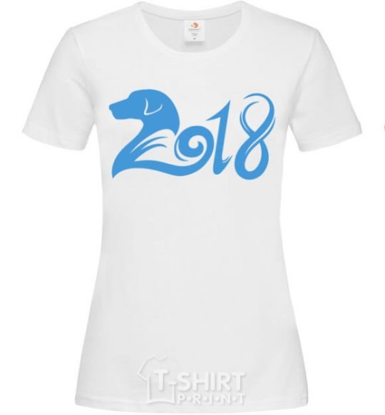 Women's T-shirt Year of the dog 2018 White фото