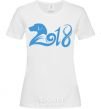 Women's T-shirt Year of the dog 2018 White фото