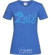 Women's T-shirt Year of the dog 2018 royal-blue фото