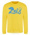 Sweatshirt Year of the dog 2018 yellow фото