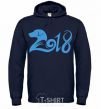 Men`s hoodie Year of the dog 2018 navy-blue фото