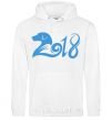 Men`s hoodie Year of the dog 2018 White фото