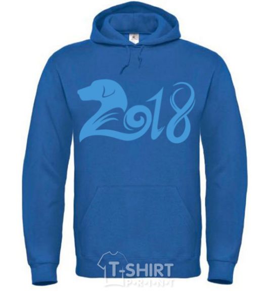 Men`s hoodie Year of the dog 2018 royal фото