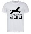 Men's T-Shirt Year of the dog 2018 V.1 White фото