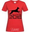 Женская футболка Year of the dog 2018 V.1 Красный фото