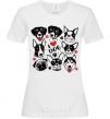 Women's T-shirt I love dog White фото