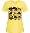 Women's T-shirt I love dog cornsilk фото