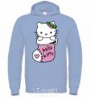 Мужская толстовка (худи) New Year Hello Kitty Голубой фото