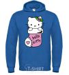 Мужская толстовка (худи) New Year Hello Kitty Сине-зеленый фото