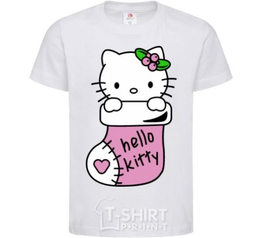 Kids T-shirt New Year Hello Kitty White фото