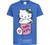 Kids T-shirt New Year Hello Kitty royal-blue фото