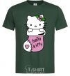 Men's T-Shirt New Year Hello Kitty bottle-green фото